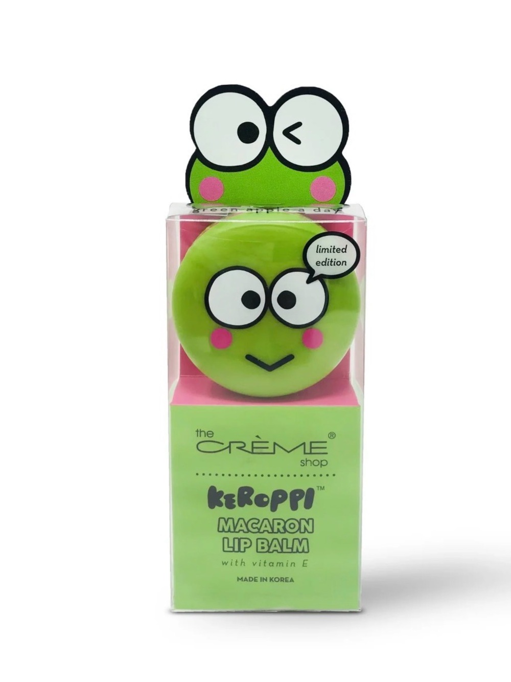 The Crème Shop Keroppi Green Macaron Lip Balm - Hydrating Green Balm